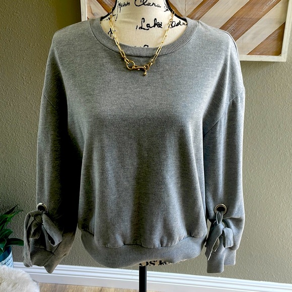 For The Republic Sweaters - For The Republic Gray Crew Neck Sweater